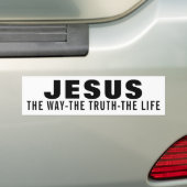 JESUS DE MANIER VAN DE WAARHEID VAN HET LEVEN BUMPERSTICKER (Op auto)