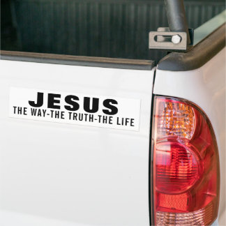 JESUS DE MANIER VAN DE WAARHEID VAN HET LEVEN BUMPERSTICKER