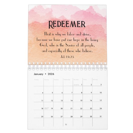 JESUS DE NAAM BOVEN ALLE NAMES Bijbelkerk Kalender (Jan 2026)