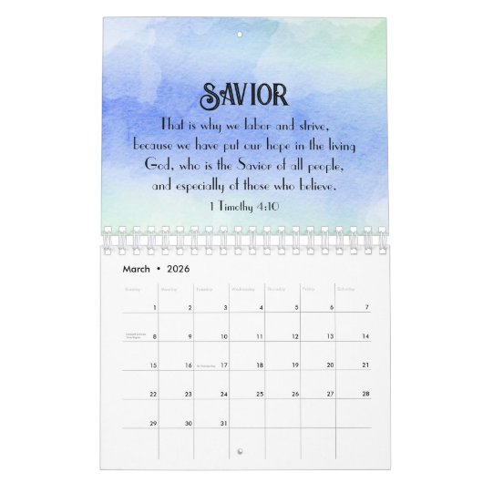 JESUS DE NAAM BOVEN ALLE NAMES Bijbelkerk Kalender (Mar 2026)