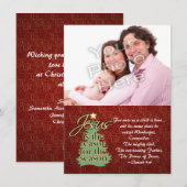 Jesus de reden Christelijke kerstkaart (Voorkant / Achterkant)