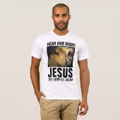 JESUS DE ROARING LION OF JUDAH, T-SHIRTS (Voorkant volledig)