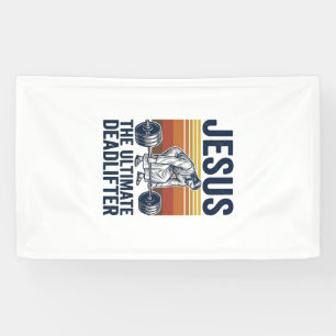 Jesus De Ultieme Deadlifter Vintage Gym T-shirt_1 Spandoek