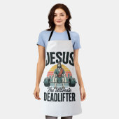 Jesus De Ultieme Deadlifter Vintage Schort (Gedragen)