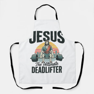 Jesus De Ultieme Deadlifter Vintage Schort