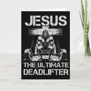 Jesus De ultieme Deadlifter Workout Gym Grappig Ch Kaart