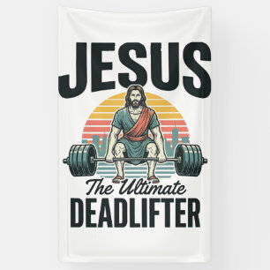 Jesus De Ultieme Deltrainer Vintage Spandoek