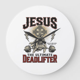 Jesus De Ultieme Deltraverser Vintage Christelijk  Grote Klok
