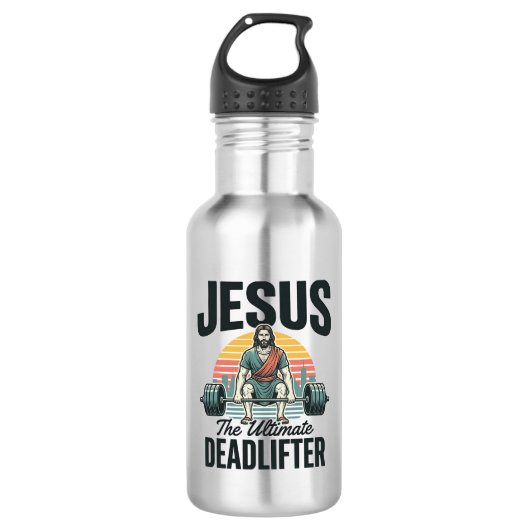Jesus De Ultieme Deltraverser Vintage Waterfles (Voorkant)
