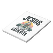 Jesus De Ultieme Dode Lifter Vintage Notitieblok (Linkerzijde)