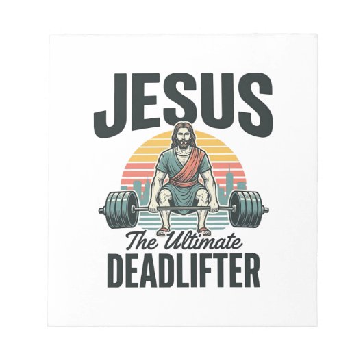 Jesus De Ultieme Dode Lifter Vintage Notitieblok (Voorkant)