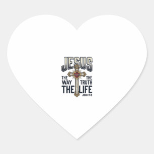 Jesus De Weg De Waarheid Het Leven Christelijk T-s Hart Sticker