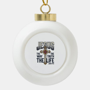 Jesus De Weg De Waarheid Het Leven Christelijk T-s Keramische Bal Ornament