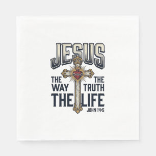 Jesus De Weg De Waarheid Het Leven Christelijk T-s Servet