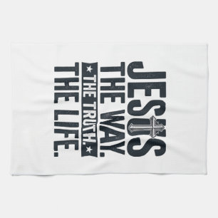 Jesus De Weg De Waarheid Het Leven Christelijk T-S Theedoek