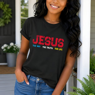 Jesus De Weg De Waarheid Het Leven Grunge  T-shirt