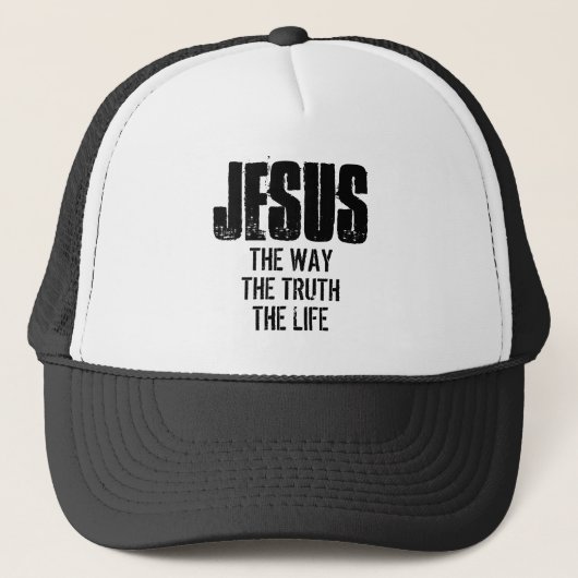 JESUS DE WEG DE WAARHEID HET LEVEN TRUCKER PET (Voorkant)