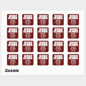 JESUS DE WEG DE WAARHEID HET LEVEN VIERKANTE STICKER (Vel)