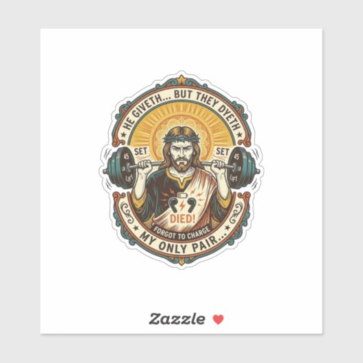 Jesus Dead Headphones Mid Set Silent Workout Gym H Sticker (Vel)