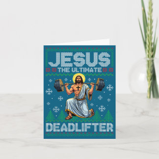Jesus Deadlifter Christelijke Gym Lelijke Geloof O Kaart