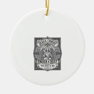 Jesus Declutter Schoon thuis shirt Christelijk Gra Keramisch Ornament