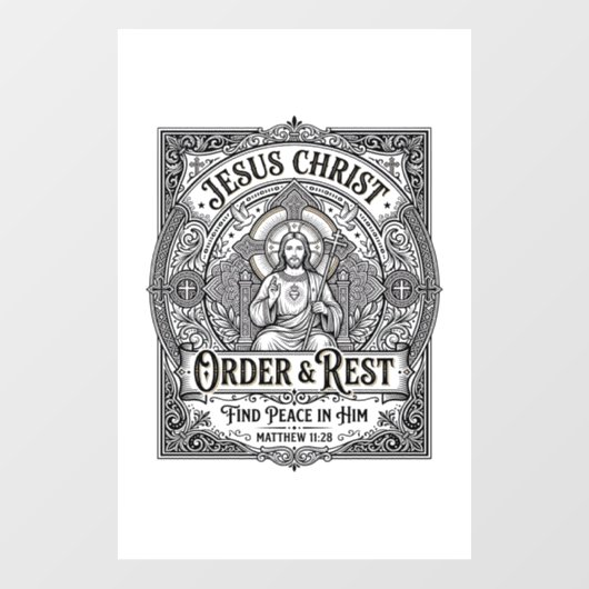 Jesus Declutter Schoon Thuis T-shirt Christelijke Raamsticker (Vel)