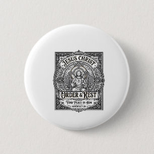 Jesus Declutter Schoon Thuis T-shirt Christelijke  Ronde Button 5,7 Cm