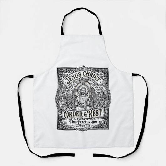 Jesus Declutter Schoon Thuis T-shirt Christelijke Schort (Voorkant)
