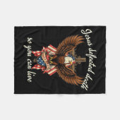 Jesus Defeated Death So You Can Live Christian Quo Fleece Deken (Voorkant (Horizontaal))