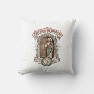 Jesus Deur Sleutel Symboliek Jesus Deur Sleutel Sy Kussen