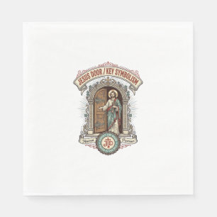 Jesus Deur Sleutel Symboliek Jesus Deur Sleutel Sy Servet