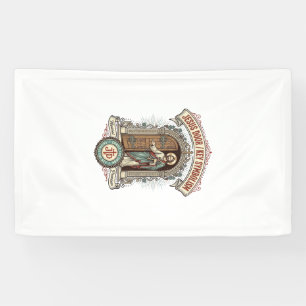 Jesus Deur Sleutel Symboliek Jesus Deur Sleutel Sy Spandoek