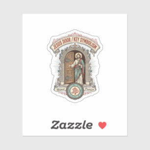 Jesus Deur Sleutel Symboliek Jesus Deur Sleutel Sy Sticker