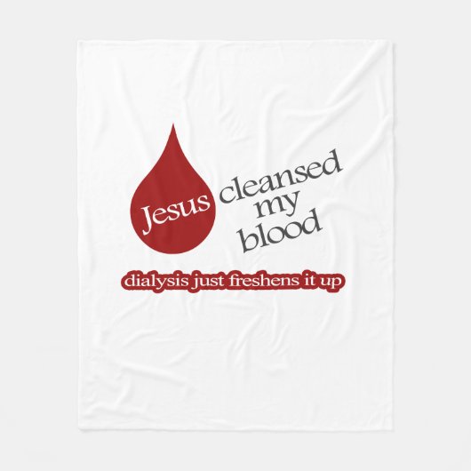 Jesus Dialysis Blanket Fleece Deken (Voorkant)