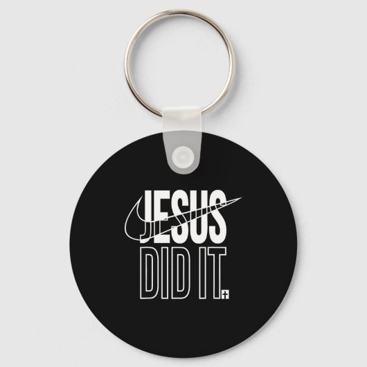 Jesus Did It He Is Risen Christian Religious Cross Sleutelhanger (Voorkant)