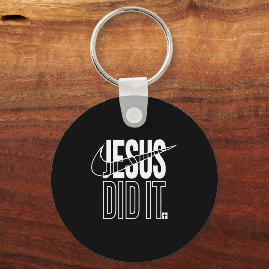 Jesus Did It He Is Risen Christian Religious Cross Sleutelhanger (Voorkant)