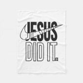 Jesus Did It Religious Cross Christian  Fleece Deken (Voorkant)
