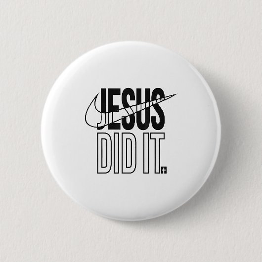Jesus Did It Religious Cross Christian  Ronde Button 5,7 Cm (Voorkant)
