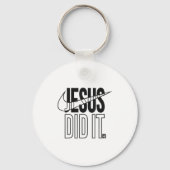 Jesus Did It Religious Cross Christian  Sleutelhanger (Voorkant)