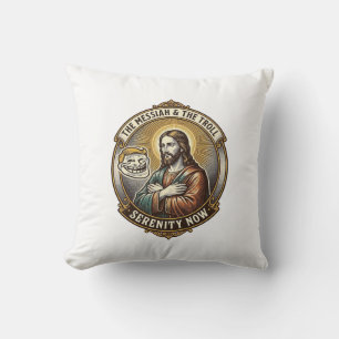 Jesus die armen kruist Internet Troll Face Emoji H Kussen