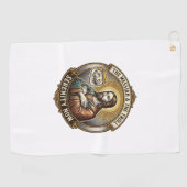 Jesus die armen over elkaar doet Internet Troll Fa Golfhanddoek (Horizontaal)