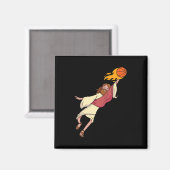 Jesus die Basketball speelt Magneet (Voorkant / Achterkant)