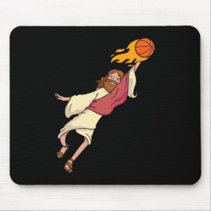 Jesus die Basketball speelt Muismat