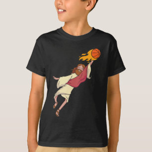 Jesus die Basketball speelt T-shirt
