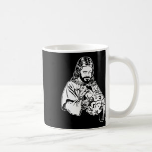 Jesus die geit vasthoudt Baphomet occulte satanisc Koffiemok