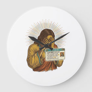 Jesus die zich geneert Tienjarige statusupdate hum Grote Klok