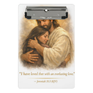 Jesus die zijn dochter omhelst – Eeuwige Liefde Po Mini Klembord
