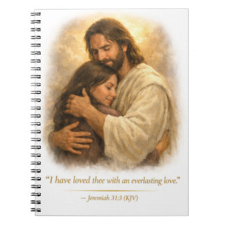 Jesus die zijn dochter omhelst – Eeuwige Liefde Po Notitieboek
