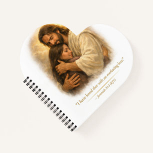Jesus die zijn dochter omhelst – Eeuwige Liefde Po Notitieboek