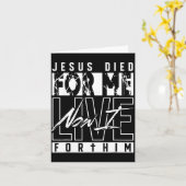 Jesus Died For Me Now I Live For Him Christian Rel Kaart (Gele Bloem)